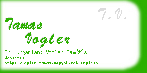 tamas vogler business card